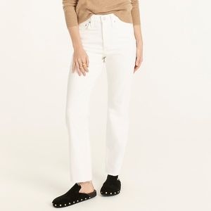 J Crew Tall Slim Boyfriend Jean in White, 25